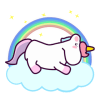 Unicorn Bedtime Sticker - Unicorn Bedtime Bed Time Stickers