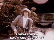 I Swallowed Each And Every Lie Bee Gees GIF - I Swallowed Each And Every Lie Bee Gees Robin Gibb GIFs