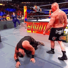 Brock Lesnar Throws GIF - Brock Lesnar Throws Briefcase GIFs