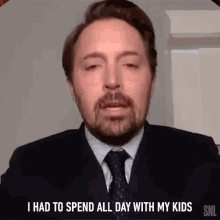 I Had To Spend All Day With My Kids Beck Bennett GIF - I Had To Spend All Day With My Kids Beck Bennett Saturday Night Live GIFs