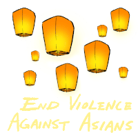 End Violence Against Asians Lanterns Sticker - End Violence Against Asians Lanterns Stop Asian Hate Stickers