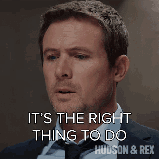 Its The Right Thing To Do Charlie Hudson Gif Its The Right Thing To Do Charlie Hudson Hudson And Rex Discover Share Gifs