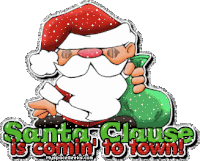 Santa Clause Is Coming To Town Sticker - Santa Clause Is Coming To Town Stickers