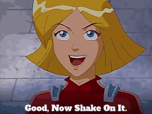 Totally Spies Clover GIF - Totally Spies Clover Good Now Shake On It GIFs
