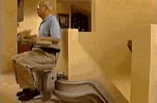 Old Man Elderly GIF - Old Man Elderly Stairs GIFs