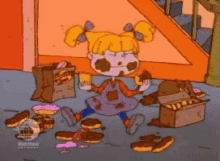Angelica Eats The Donuts GIF - Donut Rugrats Angelica GIFs