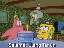 Selamat Ulang Tahun GIF - Selamat Ulang Tahun Ultah Spongebob GIFs