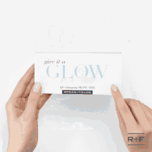 give glow glowing promoting