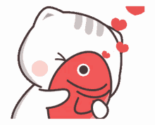 love cutie cat chan fish