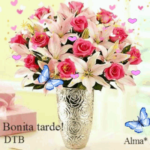 Bonita Tarde Flores GIF - Bonita Tarde Flores Rosas GIFs