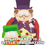 All It Takes Is A Little Imagination Mayor Of Imaginationland Sticker - All It Takes Is A Little Imagination Mayor Of Imaginationland Kyle Broflovski Stickers