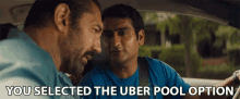 you selected uber pool option ride sharing uber option driver stu