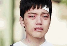 yeo jingoo crying tears injured hurt