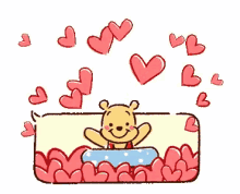 Winnie The Pooh Hearts GIF - Winnie The Pooh Hearts Pool GIFs
