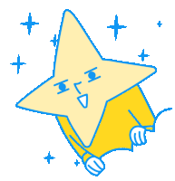 Shy Star Guy Scratches The Back Of His Head Sticker - The Adventuresof Star Guy Going To Bed Star Head Stickers
