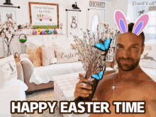 Happy Easter Easter Decorations GIF - Happy Easter Easter Decorations Easter Bunny GIFs