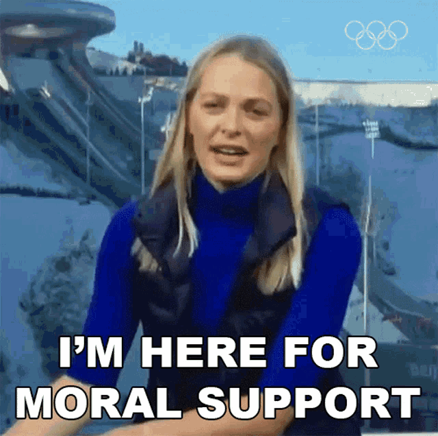 Im Here For Moral Support Ash Tulloch GIF - Im Here For Moral Support Ash Tulloch Olympics GIFs