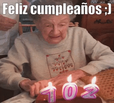 Feliz Cumpleaños Abuelita Velas Pastel GIF - Happy Birthday Grandma Cake GIFs