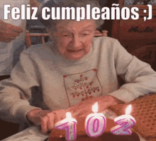 Feliz Cumpleaños Abuelita Velas Pastel GIF - Happy Birthday Grandma Cake GIFs