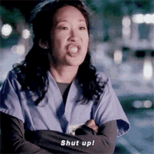 Greys Anatomy Cristina Yang GIF - Greys Anatomy Cristina Yang Shut Up GIFs