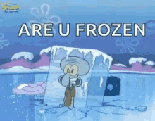 frozen ice squidward spongebob cold