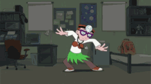 Phineas And Ferb Carl GIF - Phineas And Ferb Carl Hula Dance GIFs