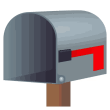 open mailbox with lowered flag objects joypixels empty mailbox vacant