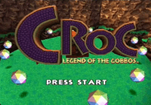croc legend of gobbos video game start screen