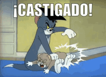 Tom El Gato Dando Nalgadas GIF - Castigado Nalgada Tom GIFs