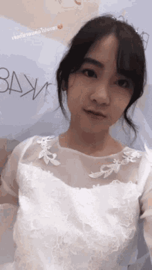 bamboobnk48 bnk48 smile wedding gown
