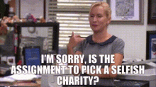 The Office Selfish Charity GIF - The Office Selfish Charity Angela GIFs