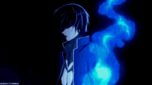 Anime Blue Flame GIF - Anime Blue Flame Code Breaker GIFs
