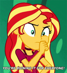 My Little Pony Sunset Shimmer GIF - My Little Pony Sunset Shimmer Youre Ruining It For Everyone GIFs