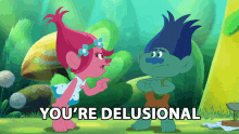 Youre Delusional Poppy GIF - Youre Delusional Poppy Trolls The Beat Goes On GIFs