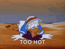Donald Duck Dehydration GIF - Donald Duck Dehydration So Hot GIFs