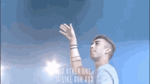 no other one like our god pointing up