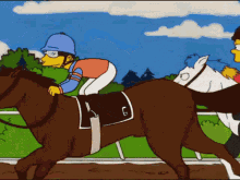 the simpsons race horse back riding cheating throw away