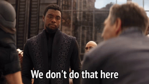 We Dont Do That Here Black Panther GIF - We Dont Do That Here Black Panther  Tchalla - Discover & Share GIFs