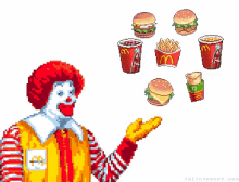 Ronald Mc Donald Fastfood GIF - Ronald Mc Donald Fastfood Fries GIFs