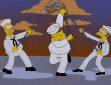 In The Navy The Simpsons Parody GIF - Navy The Simpsons Navy Sailor GIFs
