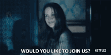 Would You Like To Join Us Carla Gugino GIF - Would You Like To Join Us Carla Gugino Olivia Crain GIFs