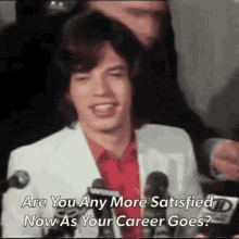Mick Jagger Rolling Stones GIF - Mick Jagger Rolling Stones Are You Any More Satisfied Now GIFs