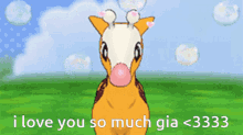 Girafarig Pokemon GIF - Girafarig Pokemon I Love You GIFs