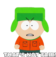 Thats Not Fair Kyle Broflovski Sticker - Thats Not Fair Kyle Broflovski South Park Stickers