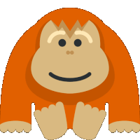 Orangutan Orangiftan Sticker - Orangutan Orangiftan Monke Stickers