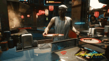 Heres Your Food Stadia GIF - Heres Your Food Stadia Cyberpunk2077 GIFs