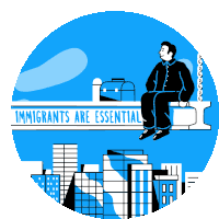 Immigrants Are Essential Immigrant Workers Sticker - Immigrants Are Essential Essential Immigrant Stickers
