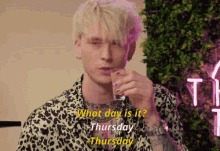 What Day Is It Mgk Drinking Game GIF - What Day Is It Mgk Drinking Game Mgk GIFs
