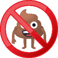 No Happy Poo Sticker - No Happy Poo Joypixels Stickers