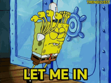 Door Knock Let Me In GIF - Door Knock Let Me In Spongebob GIFs